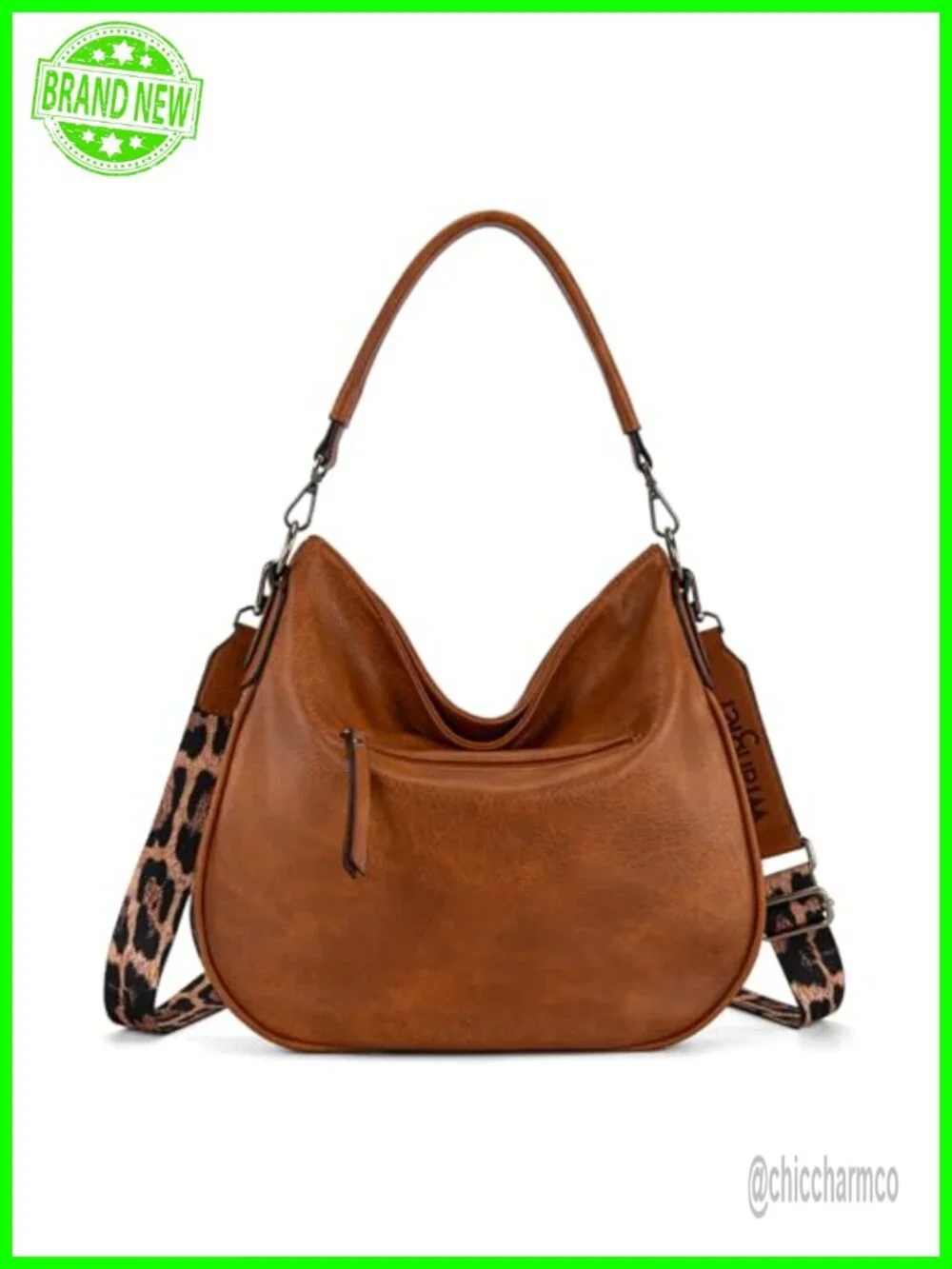 Vegan Leather Hobo Crossbody Purse Adjustable Strap Shoulder Bag